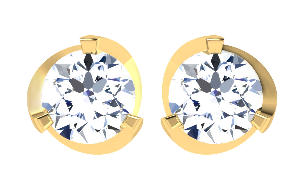 3 claw solitaire studs