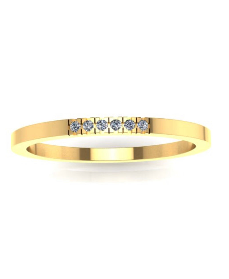 Stackable diamond band